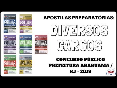 Apostilas Diversos Cargos - Concurso Prefeitura de Araruama / RJ - 2019 (Apostilas Opção)