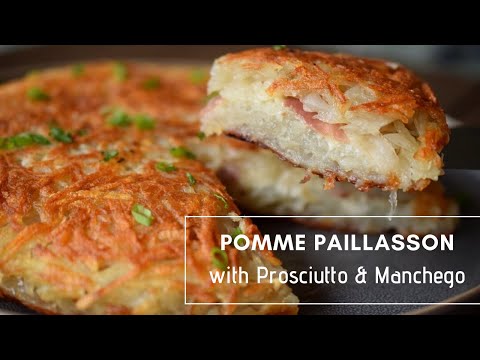 Pomme Paillasson with Prosciutto & Manchego by Chef Bernardi