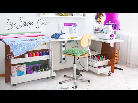 TEXI SESAME DUO - Szafka do maszyny do szycia, domowa pracownia krawiecka, wymarzone miejsce pracy!