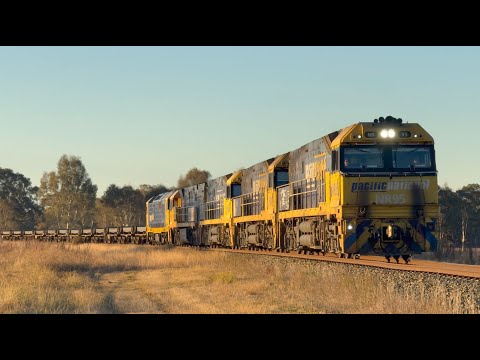 Freight And Passenger Trains On The Main Southern Line - 4K