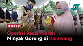 Operasi Pasar Murah Minyak Goreng di Karawang Diserbu Warga | Opsi.id