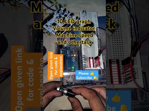 10Led level controller with rotar used #Volume #machine #automation #drone #iot #best #arduino #1k