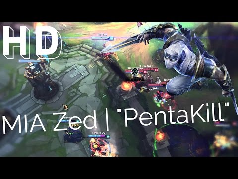 MIA Zed | High Elo Zed Montage "Pentakill"