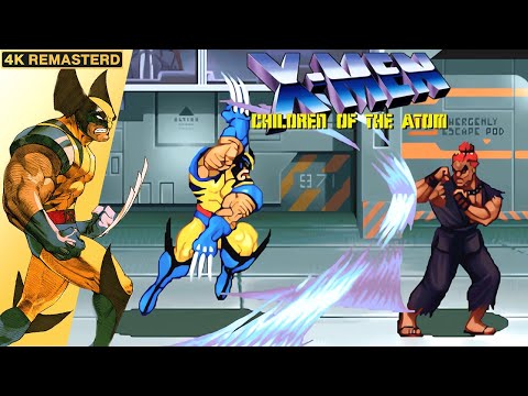 X-Men: Children of the Atom Wolverine Longplay (Arcade) [4K/Remastered/60FPS]
