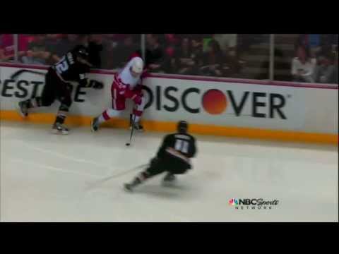 Johan Franzen Dagger Power Play Goal vs Ducks May 2 2013
