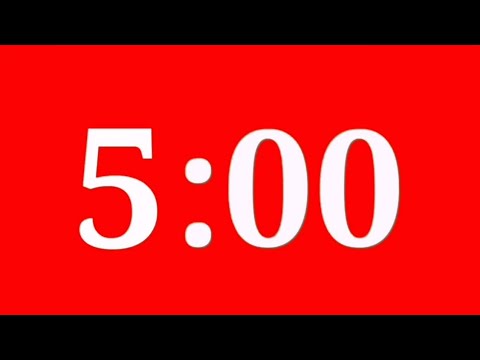 5 Minute Timer Red Background