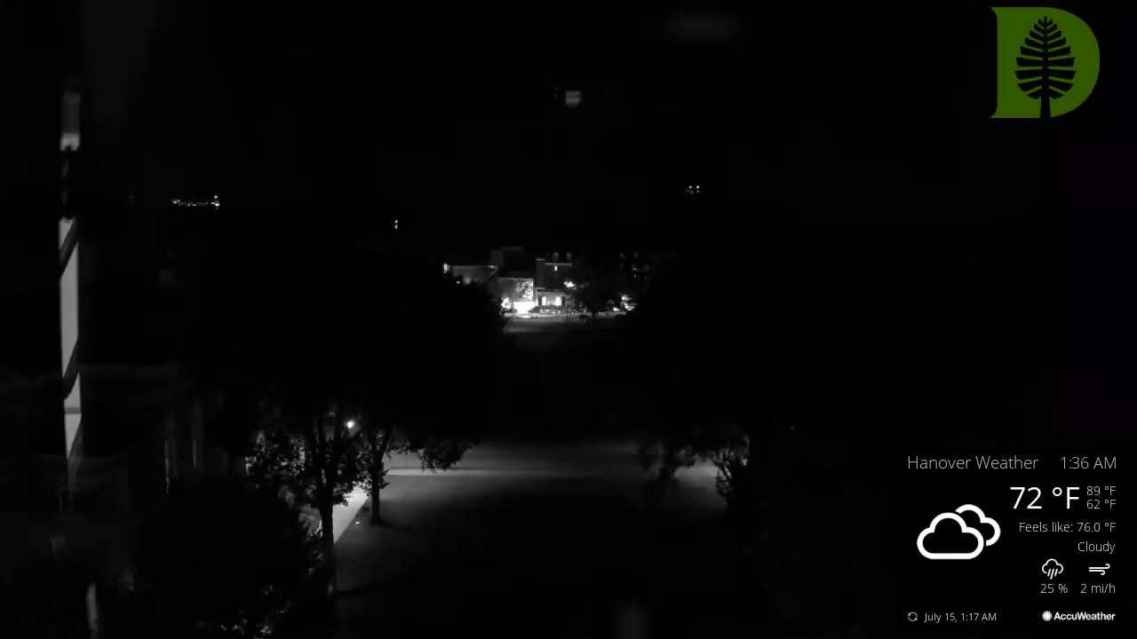 Live webcam view of Dartmouth College from Baker Tower