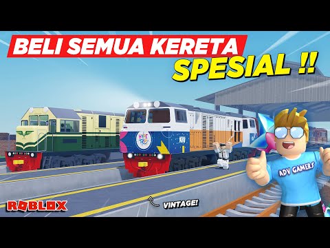 BELI SEMUA KERETA API LOKOMOTIF SPESIAL VINTAGE !! ROLEPLAY KERETA API INDONESIA - Roblox
