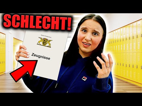 Ich reagiere auf mein SCHLECHTES ZEUGNIS ! 😭 - Celina