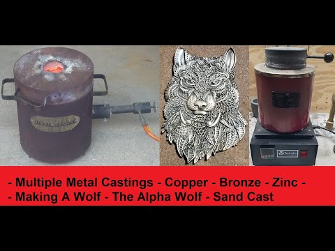 Casting "The Alpha" - Alphawolf - Sand Cast - ToAuto 3KG&Devil Forge Furnace - Copper - Bronze- Zinc