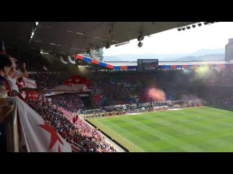 FC Basel Ultras Fans Choreo Intro Swiss cup Final 2015 against FC Sion