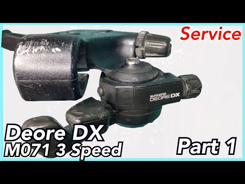 PT.1 Shimano Deore DX M-071 3 speed shifter: restore service clean dissembled