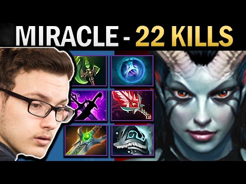 Queen of Pain Dota Gameplay Miracle with 22 Kills and Shivas