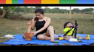 Download lagu KidZone | My Evening Routine - Picnic In The Countryside with my Baby ( Grilled Shrimp ) mp3