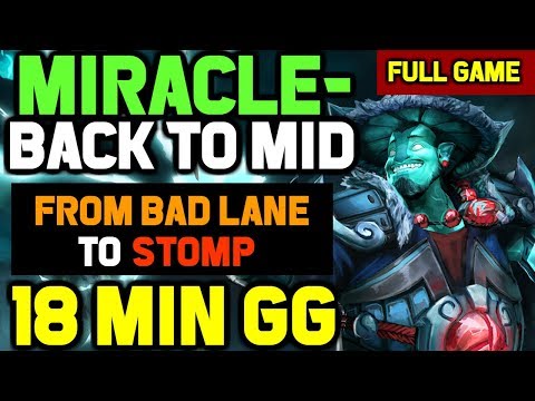 When Miracle- Plays Mid again in Nigma - STOMP in 18 minutes