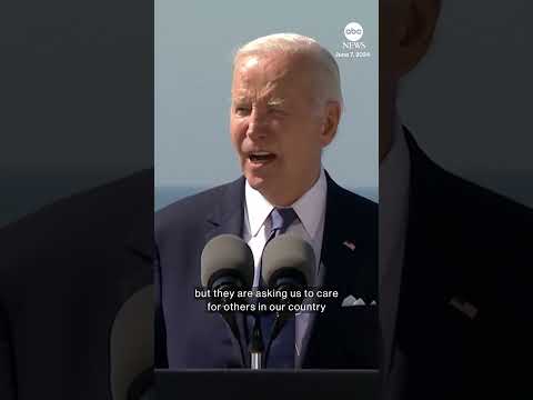 Biden makes forceful defense of democracy in D-Day anniversary speech