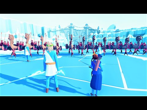 ZEUS & ARTEMIS VS VIKING UNITS -TOTALLY ACCURATE BATTLE SIMULATOR TABS VIKING SANDBOX MAP