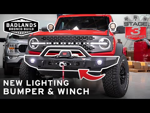 Bronco Badlands Build [ Part 2 ] Warn Epic Bumper / 10,000lb Winch / Rigid LED Lights