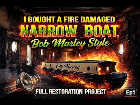Ep1 - I Bought a Fire-Damaged Narrowboat! Full Restoration Project Bob Marley Style