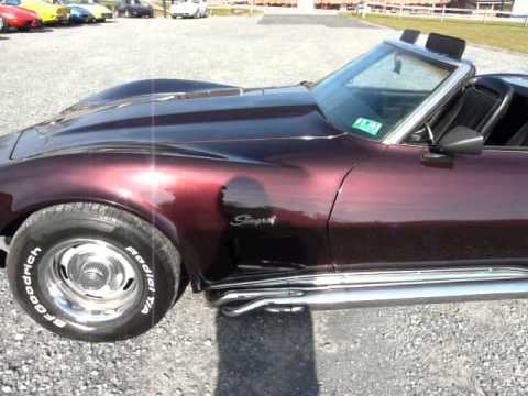 1970 Dark Claret Corvette Convertible Stingray Video