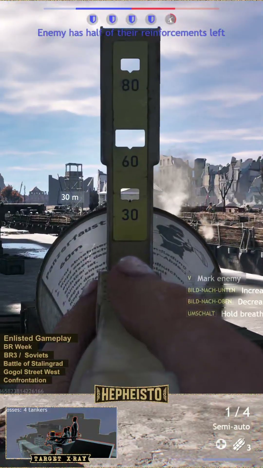 Anti Tank gunner eliminates Panzer IV E with Panzerfaust 60