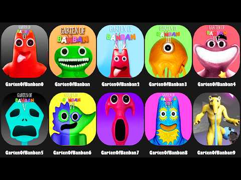 Garten of Banban 0-1-2-3-4-5-6-7-8-9 ALL BOSSES vs All JUMPSCARES,Garten of Banban 9 FULL GAMEPLAY