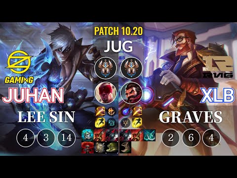 OZ Juhan Lee Sin vs RNG XLB Graves Jungle - KR Patch 10.20