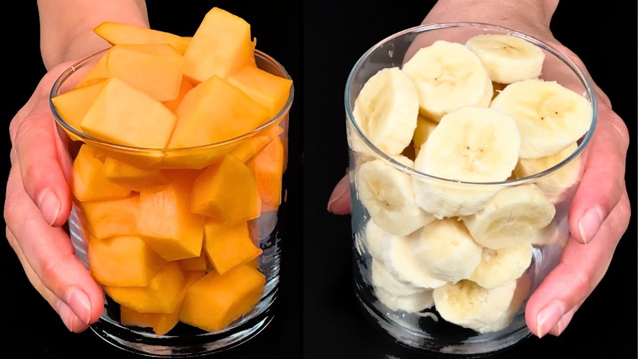 Just bananas and pumpkin! The most delicious homemade dessert in 5 minutes! No baking!