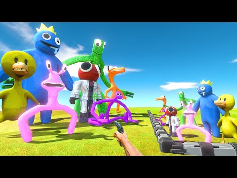 FPS Avatar Rescues Rainbow Friends and Fights Big Rainbow Friends - Animal Revolt Battle Simulator