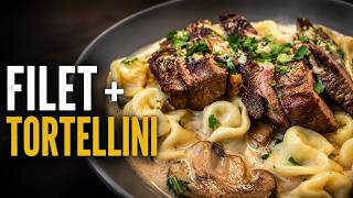 Creamy Marsala Tortellini with Filet Mignon