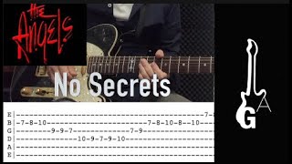 No Secrets by The Angels, guitar solo with tabs
