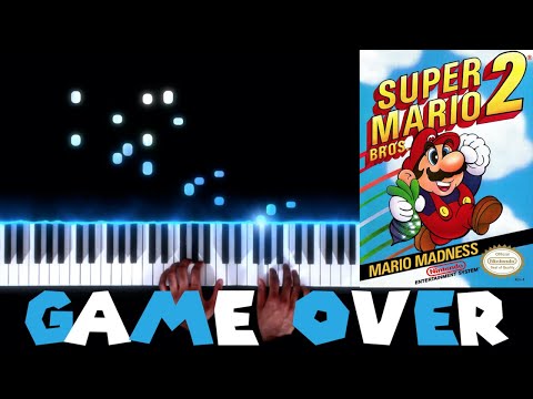 Super Mario Bros. 2 (NES) - Game Over - Piano|Synthesia Video