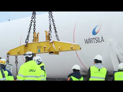 Transportation and installation of LNG tanks: Raahe LNG terminal in Finland