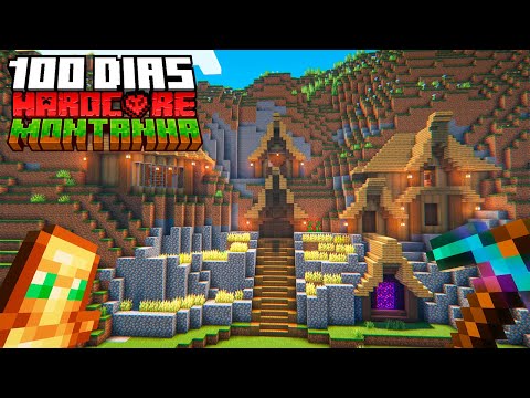 SOBREVIVI 100 DIAS EM UMA MONTANHA NO MINECRAFT HARDCORE