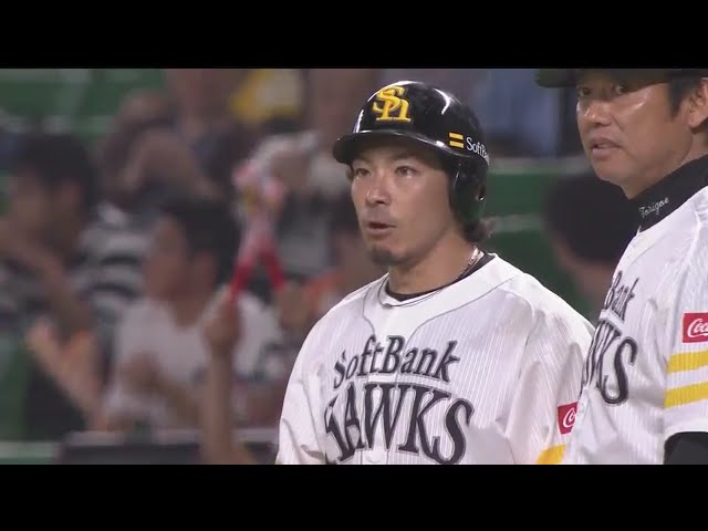 【9回裏】ホークス・松田 今日2本目のタイムリーで1点差!! 2017/4/15 H-Bs