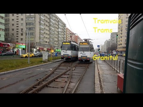 Tramvaie STB în stația Granitul/STB tram at Granitul