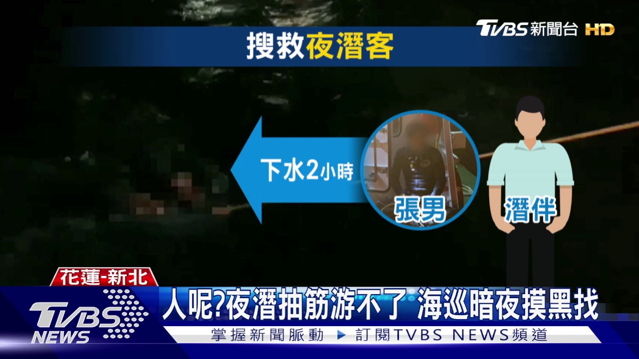 人呢?夜潛抽筋游不了 海巡暗夜摸黑找