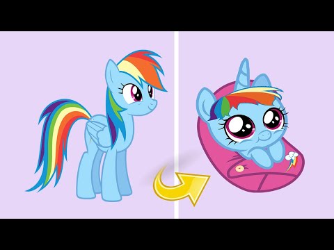 Rainbow Dash as Baby My Little Pony