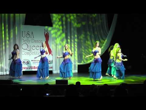 The Desert Flowers performance of Raks Bedeya @ USA Belly Dance Queen 2014  2-1-2014