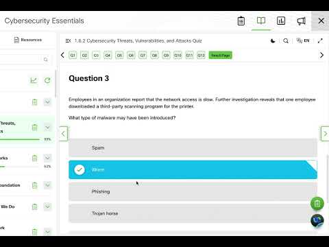 Module 1: Cybersecurity Essentials: Cybersecurity Threats, Vulnerabilities and Attacks