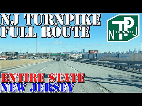 New Jersey Turnpike North - FULL Route - ENTIRE STATE - New Jersey - 4K Highway Drive
