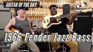Video thumbnail for Guitar of the Day: 1966 Fender Jazz Bass by Normans Rare Guitars