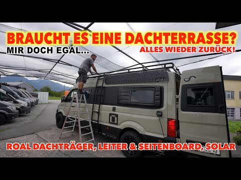 #1252 Rückfahrt MegaMobil, ROAL Dachträger, Seitenleiter, Solar, Dachnutzung & Dachterrasse