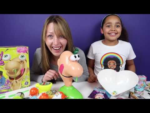 GROSS Gooey Louie Toy Challenge Game - Slime Baff Boogers - Surprise Toys For Kids