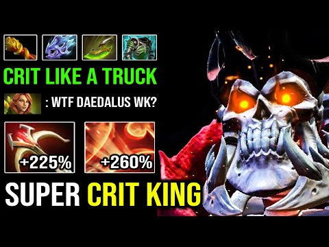 EXTREMELY Insane Crit Rate 100% Full Physical Daedalus Wraith King + Max Level 30 Powerful Hero DotA