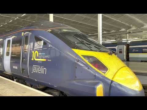 Hitachi Class 395 028 ‘Javelin’ - Southeastern - arriving into St Pancras Int’ - 16/05/22 4K 60fps