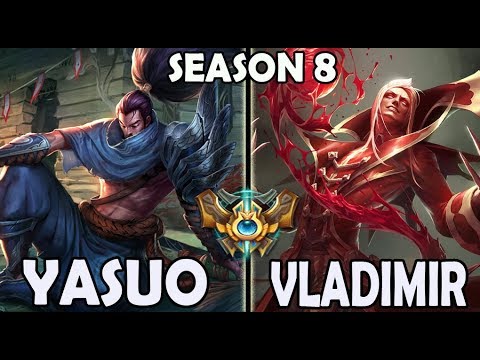 SKT FAKER plays YASUO vs VLADIMIR - Ranked Challenger Korea