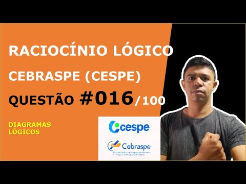 RACIOCÍNIO LÓGICO #CEBRASPE DIAGRAMAS LÓGICOS ORDEM QUESTÃO 016 DE 100 CESPE