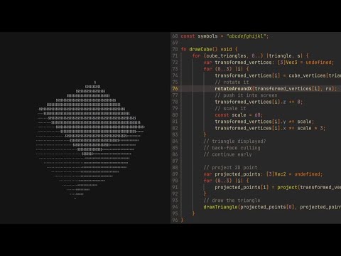 Making a 3D rotating ASCII cube in the terminal (full tutorial)