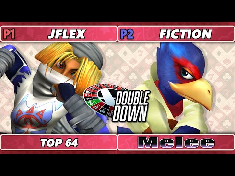 Double Down 2022 Top 64 - Jflex (Sheik) Vs. Fiction (Falco) SSBM Melee Tournament